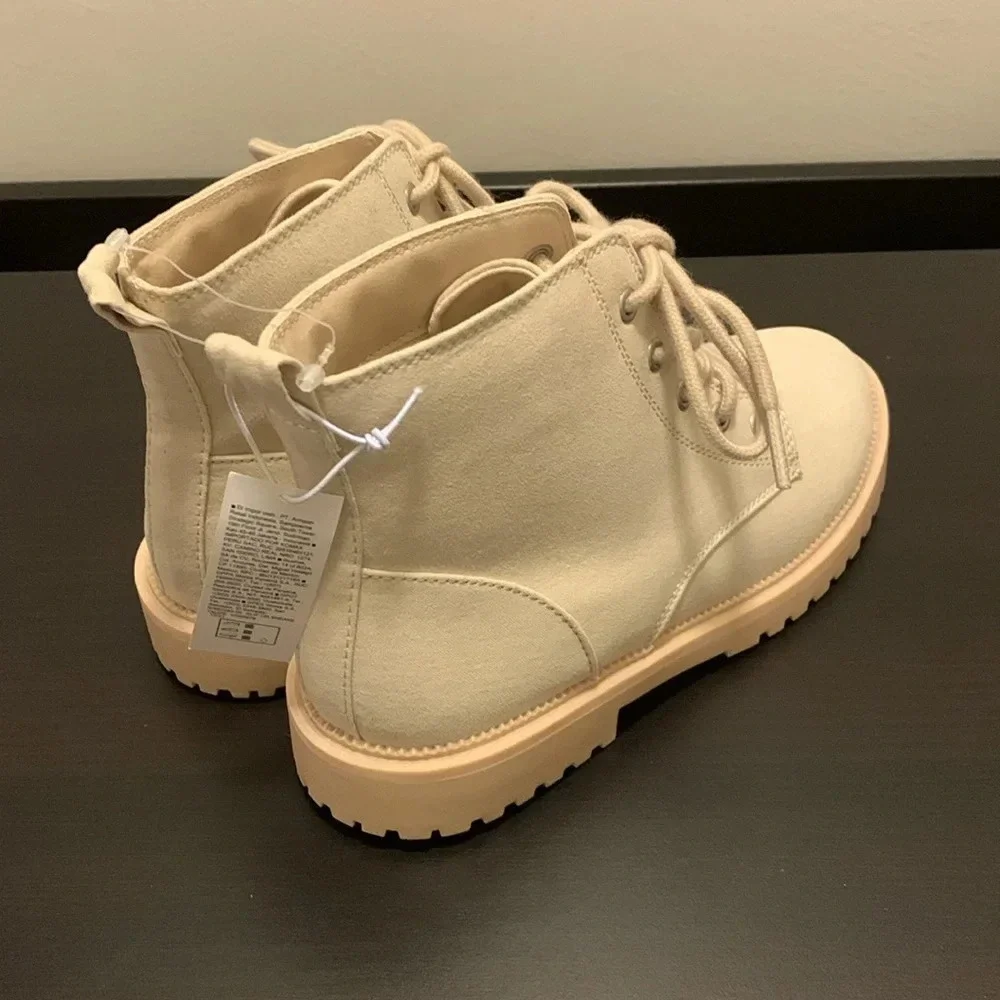 OLD NAVY Faux Suede Lace-Up Boots for Girls in Quinoa‎